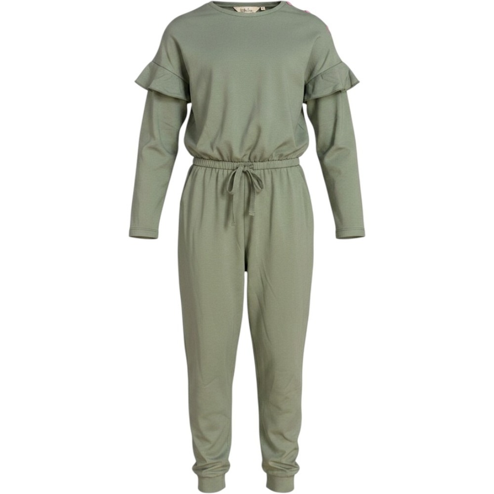 Matilda Jane Girls Sage Green Ruffle Sleeve‎ Jumpsuit Romper Size 8